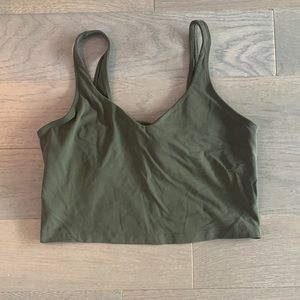 Lululemon forest green align top, size 12
